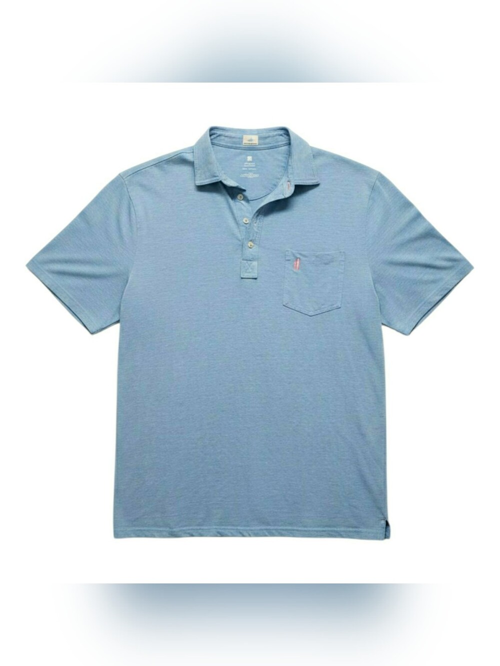 johnnie-O Men's Heathered Original 2.0 4-Button Polo Bondi Blue Large EUC